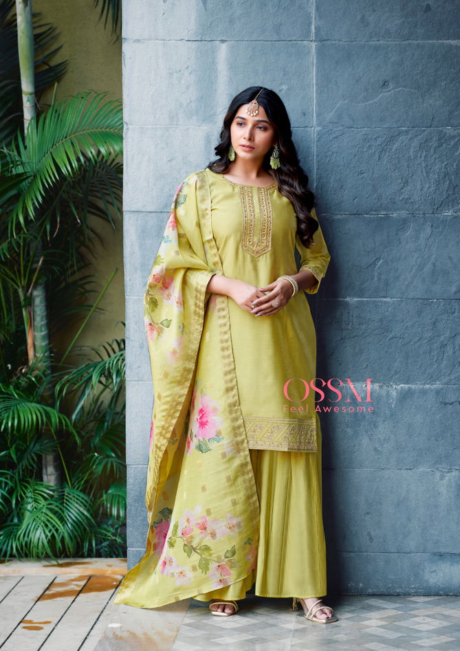 Mannat By Ossm Viscose Embroidery Kurti With Bottom Dupatta Wholesale Price